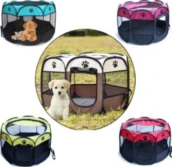 Opvouwbare Puppyren Bruin 90x90x60cm - Puppytent - Dogs&Co 8 Opvouwbare Puppyren Bruin 90x90x60cm - Puppytent - Dogs&Co -Huisdier Verkoop 1200x1163 8