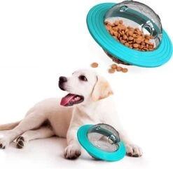 Merkloos Hondenspeeltje UFO Blauw Geschikt Voor Puppy's Tot En Met Grote Honden - Honden Speelgoed - Anti Bijt Speelgoed - Voerbal - Honden Speelgoed Intelligentie - Bijtspeelgoed - Interactieve Hond - Hondenspeeltjes - Traingsbal - Sterk Materiaal - Blauw -Huisdier Verkoop 1200x1165 15