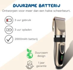 Pawwy Dieren Tondeuse Set Draadloos Voor Honden En Katten – Voor Dikke Vacht - Hondentondeuse – Hondentrimmer - Scheerapparaat - Goud -Huisdier Verkoop 1200x1165 3
