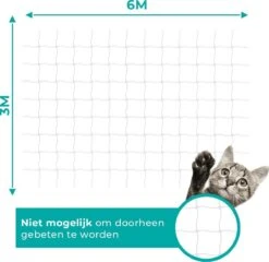 Kattennet Premium - 600 X 300 CM - Kattennet Voor Balkon - Transparant - Balkon Net - Makkelijk Te Monteren 16 Kattennet Premium - 600 X 300 CM - Kattennet Voor Balkon - Transparant - Balkon Net - Makkelijk Te Monteren -Huisdier Verkoop 1200x1166 25