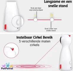 PetPetrol Automatisch Kattenspeeltje – Laser – Kattenlaser - Intelligent Interactief Voor Katten – Laser Kat – 9 Verschillende Standen – Incl. Oplaadkabel – Geruisloze Motor -Huisdier Verkoop 1200x1167 39