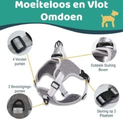 Mmoods Hondentuigje Grijs - Anti-Trek Tuig Voor Puppy's - Hondenharnas Voor Kleine Honden - Reflecterende Halsband Hond - Hondenhalsband Maat S 17 Mmoods Hondentuigje Grijs - Anti-Trek Tuig Voor Puppy's - Hondenharnas Voor Kleine Honden - Reflecterende Halsband Hond - Hondenhalsband Maat S -Huisdier Verkoop 1200x1169 7