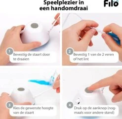 Filo Elektrisch Rijdend Kattenspeelgoed Met Laser - Rijdend Kattenspeeltje - Automatisch Interactief Speelgoed Katten - Kattencadeaus - Elektronisch Speelgoed Kittens - Kat - Kitten - Laserspeelgoed - Kado -Huisdier Verkoop 1200x1170 30