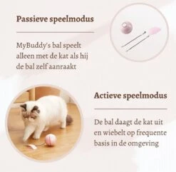MyBuddy - Interactieve Zelf Rollende Bal - Kattenspeeltjes - Kattenspeelgoed - Bal Voor Katten - LED Lights - Speelgoed - USB - Roze -Huisdier Verkoop 1200x1171 17