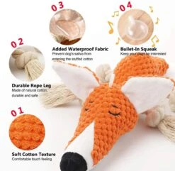 BoDutch Honden Knuffel - Vos - Puppyknuffel - Knisperoortjes - Met Piep - Oranje - 36 Cm - Hondenspeelgoed -Huisdier Verkoop 1200x1172 9