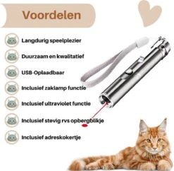 Laserpen - USB - Kattenspeeltjes - Zaklamp - Kat - Laser - Kattenspeelgoed - RVS Opbergblikje -Huisdier Verkoop 1200x1175 15