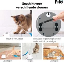 Filo Elektrisch Rijdend Kattenspeelgoed Met Laser - Rijdend Kattenspeeltje - Automatisch Interactief Speelgoed Katten - Kattencadeaus - Elektronisch Speelgoed Kittens - Kat - Kitten - Laserspeelgoed - Kado -Huisdier Verkoop 1200x1176 25
