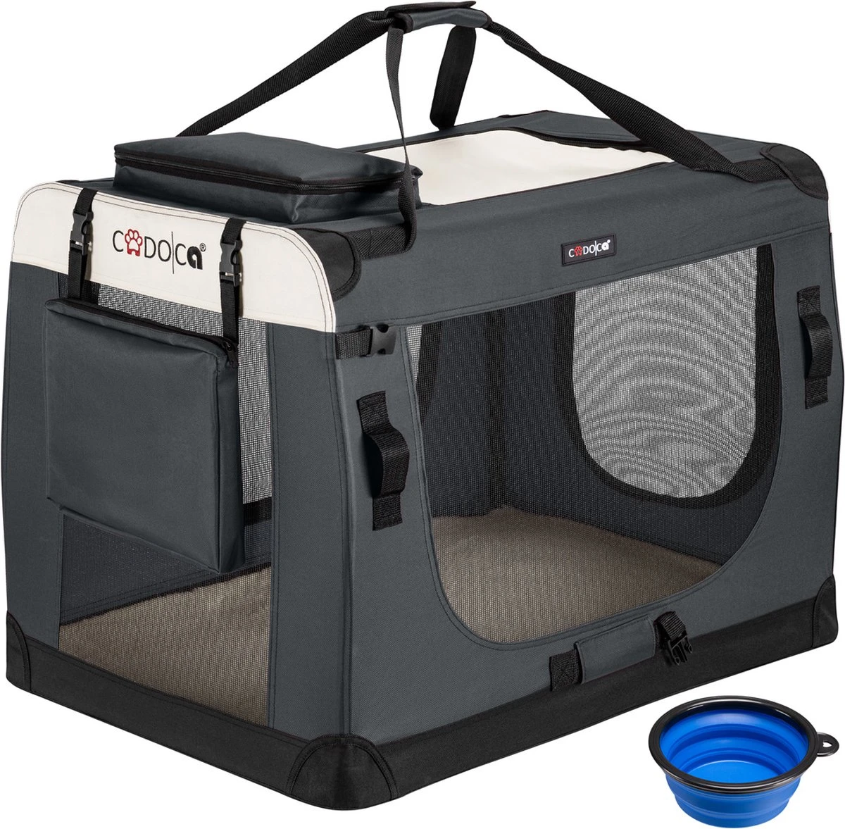 Cadoca Honden & Katten Reismand XL - 81x56x58cm - Antraciet 5 Cadoca Honden & Katten Reismand XL - 81x56x58cm - Antraciet - Afbeelding 3