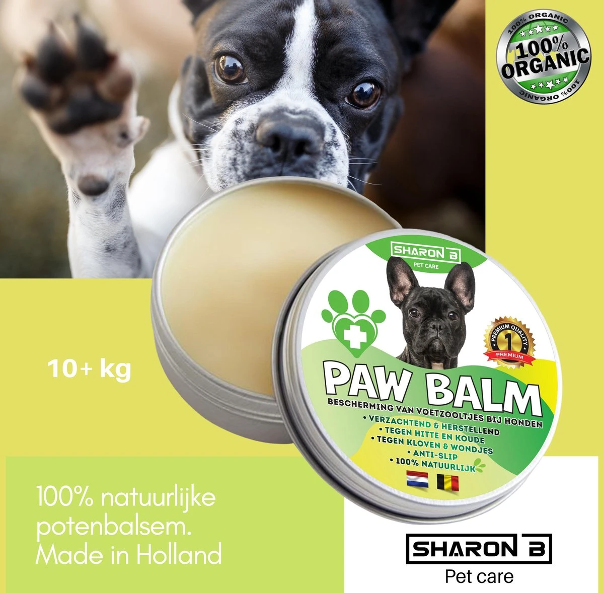 100% Natuurlijke Potenbalsem - Paw Balm - Voor Honden - Van 10-20 Kg - Beschermt Voetzooltjes - Tegen Kloven, Wondjes, Ontstekingen - Made In Holland 5 100% Natuurlijke Potenbalsem - Paw Balm - Voor Honden - Van 10-20 Kg - Beschermt Voetzooltjes - Tegen Kloven, Wondjes, Ontstekingen - Made In Holland - Afbeelding 3