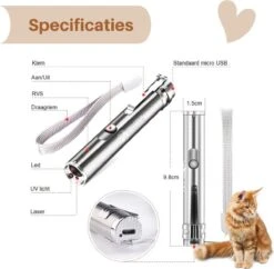 Laserpen - USB - Kattenspeeltjes - Zaklamp - Kat - Laser - Kattenspeelgoed - RVS Opbergblikje -Huisdier Verkoop 1200x1178 22