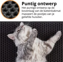 Behave Kattenbakmat - Dubbele Laag - Honingraatdesign - Waterdicht - Katten Grit Opvanger - Schoonloopmat - Kattenbak Mat - Zwart - 45*60 Cm -Huisdier Verkoop 1200x1179 23