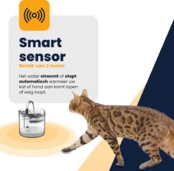 MIRO Luxe Drinkfontein - Drinkbak - Katten & Honden - Plug & Play - Zeer Stil - Met Sensor - 1.8 Liter Inhoud - + Extra Filter - Nederlandse Handleiding -Huisdier Verkoop 1200x1182 10