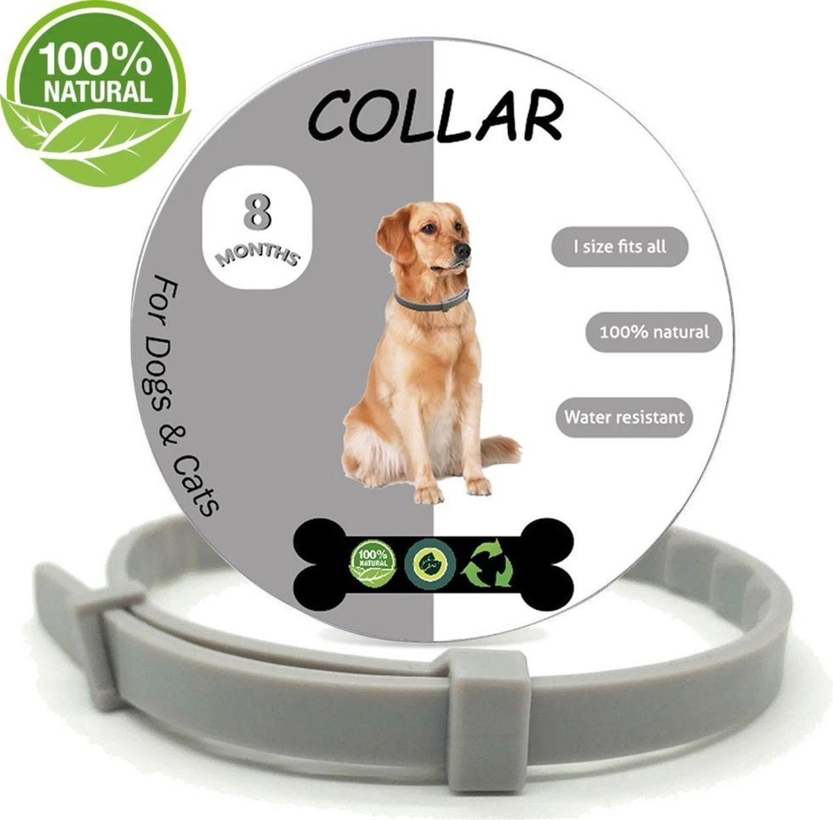 Igoods Vlooienband Hond - Vlooienband Kat - Alle Honden & Katten - One Size Fits All - Anti Vlooien En Tekenmiddel - Tekenband - 8 Maanden Bescherming - Diervriendelijk 11 Igoods Vlooienband Hond - Vlooienband Kat - Alle Honden & Katten - One Size Fits All - Anti Vlooien En Tekenmiddel - Tekenband - 8 Maanden Bescherming - Diervriendelijk - Afbeelding 9