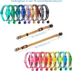 Kattenhalsband Veiligheidssluiting Kattenbandje Kitten Halsband Katten Halsband Reflecterend Verstelbaar 18-32Cm – Zwart -Huisdier Verkoop 1200x1182 25