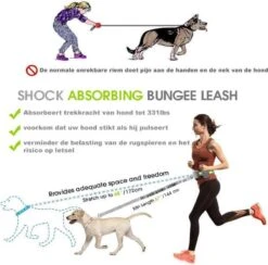 Looplijn Met Heupriem Hands Free - Hondenriem - Reflecterende Hardloopband -Elastische Leiband - Heuptas En Flessenhouder - Zwart - 150 Cm Tot 210 Cm -Huisdier Verkoop 1200x1185 1