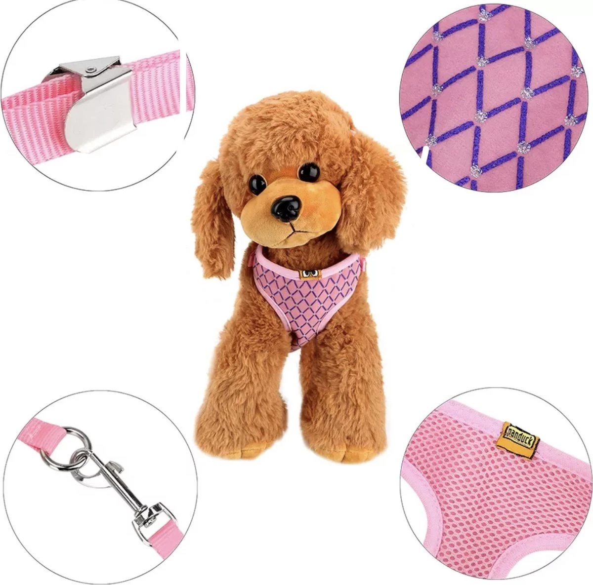 Merkloos Kattentuigje Met Looplijn - Kattenharnas - Kittentuigje - Kattenriem Met Looplijn - Kitten Tuigje Verstelbaar - Roze - Ixen 6 Merkloos Kattentuigje Met Looplijn - Kattenharnas - Kittentuigje - Kattenriem Met Looplijn - Kitten Tuigje Verstelbaar - Roze - Ixen - Afbeelding 4