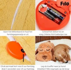 Filo Hondenknuffel Met Hartslag En Warmtebron - Hartslagknuffel Hondenspeelgoed Snuggle Puppy - Knuffel Met Hartslag - Heartbeat Knuffel Hond -Huisdier Verkoop 1200x1187 9