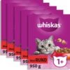 Whiskas 1+ Kattenbrokken - Rund - Doos 5 X 950 G