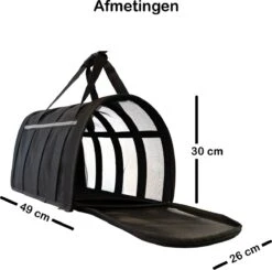 Opvouwbare Katten Reismand - Met Schouderband En Kattenbakmat - Reismand Kat - 49x30x26 Cm - Wasmachinebestendig - Zwart - Hondendraagtas - Kattenreismand - Draagtas Voor Dieren - Kattenmand -Huisdier Verkoop 1200x1188 21