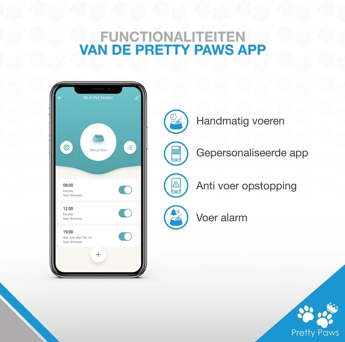 Pretty Paws PP005 Wifi Voerautomaat Zwart - Automatische Voerbak - Slimme Voerautomaat Met App - Instelbaar Voedingsschema - WIFI 14 Pretty Paws PP005 Wifi Voerautomaat Zwart - Automatische Voerbak - Slimme Voerautomaat Met App - Instelbaar Voedingsschema - WIFI - Afbeelding 12
