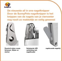 SunnyPets - Professionele Dieren Nagelknipper - Wit - Met LED En Vijl - Hond - Kat - Geschikt Voor Alle - Nageltang -Huisdier Verkoop 1200x1190 8