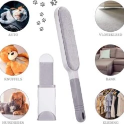 Pet Lovers - Huisdierhaar Verwijderaar - Dierenhaar Verwijderaar - Pluizenborstel - Kledingborstel - Haarverwijderaar - Ontpluizer - Honden En Kattenhaar Verwijderaar - + GRATIS Draagbare Haarverwijderaar -Huisdier Verkoop 1200x1193 4