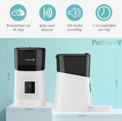 PetHero 3 Voerautomaat Wit - Verstelbare Camera - Smartphone Besturing - Automatische Voerbak Voor Kat Of Hond - 6.0 L -Huisdier Verkoop 1200x1194 8