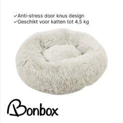 Bonbox Shop - Maat S - Donut Bed In Wit - Dierenmand Voor Katten, Kittens En Kleine Honden - Knus Mandje - Donutbed Diameter 40 Cm - Anti Anxiety -Huisdier Verkoop 1200x1195 28