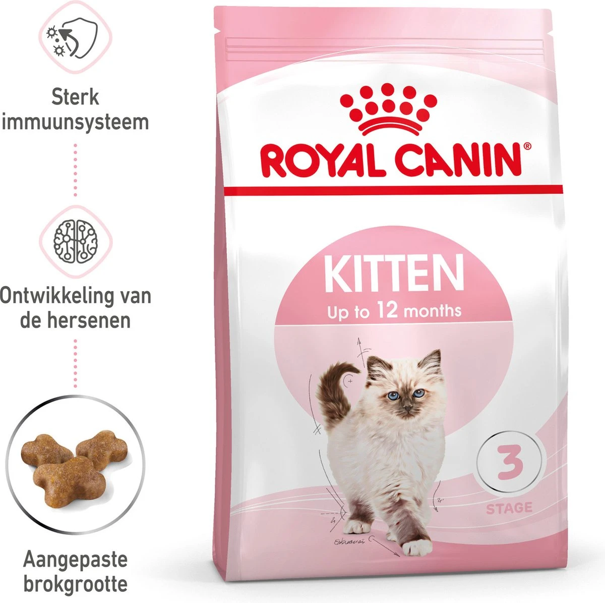 Royal Canin Kitten - Kittenvoer - 2 Kg 4 Royal Canin Kitten - Kittenvoer - 2 Kg - Afbeelding 2
