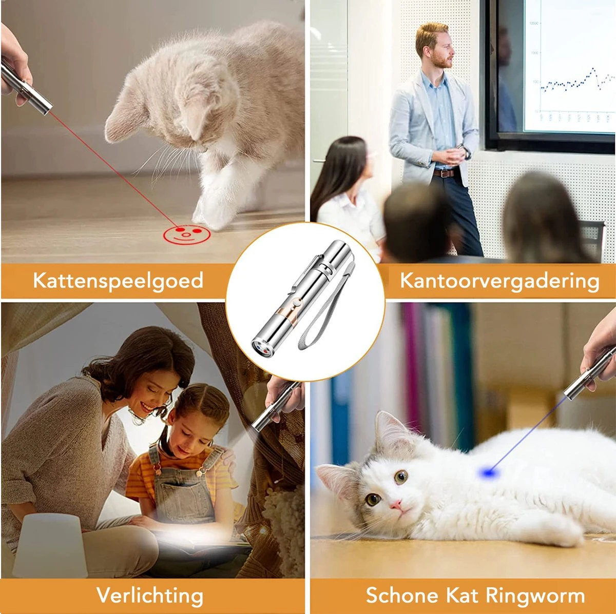 DOWO® - Laserpen - USB Oplaadbaar - Kattenspeeltjes - 7 Verschillende Standen - Laserlampje - RVS Zilver - Laser Pointer 8 DOWO® - Laserpen - USB Oplaadbaar - Kattenspeeltjes - 7 Verschillende Standen - Laserlampje - RVS Zilver - Laser Pointer - Afbeelding 6