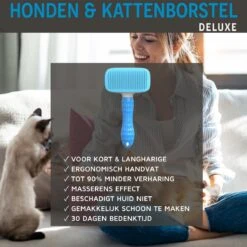 Professionele Kattenborstel/Hondenborstel + BONUS - Bovenvacht | Ondervacht - Langharige | Kortharige - Haarverwijderaar Voor Huisdieren - Kattenkam - Hondenkam -Huisdier Verkoop 1200x1198 8