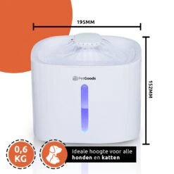 PetGoods Drinkfontein - Honden & Katten – 3 Liter - Fluisterstil - Drinkfontein Kat - Incl. Filter & Pomp -Huisdier Verkoop 1200x1200 1023