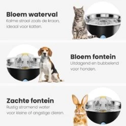 Auronic Drinkfontein - Katten En Honden - 2,4L - Dieren Drinkbak - Incl. 4 Filters En 2 Borstels - Zwart -Huisdier Verkoop 1200x1200 1033