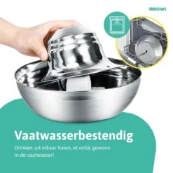 Moowi – RVS Drinkfontein Voor Kat En Hond - Fluisterstil - Incl. 3 Filters - Vaatwasserbestendig - Drinkbak Hond - USB Stekker -Huisdier Verkoop 1200x1200 1108