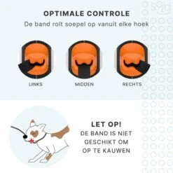 Hondenriem Tape - 5 Meter - Medium - Voor Honden <25 Kg - Zwart-Wit -Huisdier Verkoop 1200x1200 111