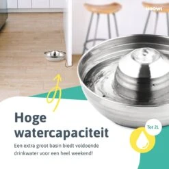 Moowi – RVS Drinkfontein Voor Kat En Hond - Fluisterstil - Incl. 3 Filters - Vaatwasserbestendig - Drinkbak Hond - USB Stekker -Huisdier Verkoop 1200x1200 1111