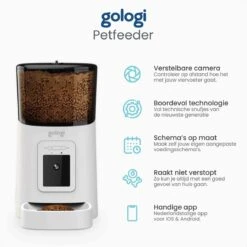 Gologi Automatische Voerbak Kat - Voerbak - Voerautomaat Voor Honden & Katten - Voerdispenser - Met Full HD Camera - Met App - Wit -Huisdier Verkoop 1200x1200 1157