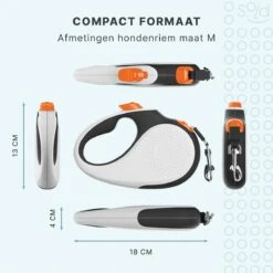 Hondenriem Tape - 5 Meter - Medium - Voor Honden <25 Kg - Zwart-Wit -Huisdier Verkoop 1200x1200 116