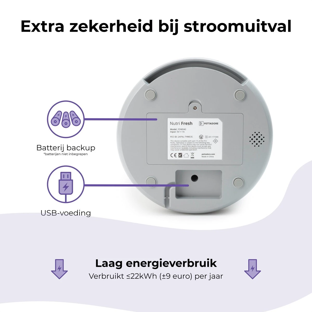 Pettadore Nutri Fresh - Automatische Voerbak Kat/Hond - Smart En Vershoudend - 2.6L 7 Pettadore Nutri Fresh - Automatische Voerbak Kat/Hond - Smart En Vershoudend - 2.6L - Afbeelding 5