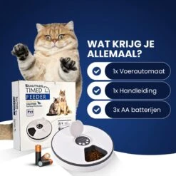 Quality4Less™ - Automatische Voerbak Kat En Hond - Volledig Automatisch - 6 Verschillende Maaltijden - Wit - Inclusief Batterijen -Huisdier Verkoop 1200x1200 1182