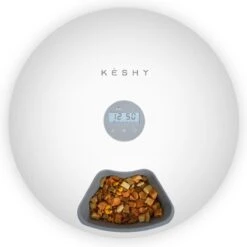 Kèshy Automatische Voerbak Voor Hond En Kat- Instelbaar Voedingsschema Voor Huisdier- Vaatwasserbestendig - Wit