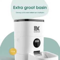 Bowkam Automatische Voerbak – Voerbak – Voerautomaat - Voerbak Kat – Voerbak Hond - Voerautomaat Kat – Wit -Huisdier Verkoop 1200x1200 1204