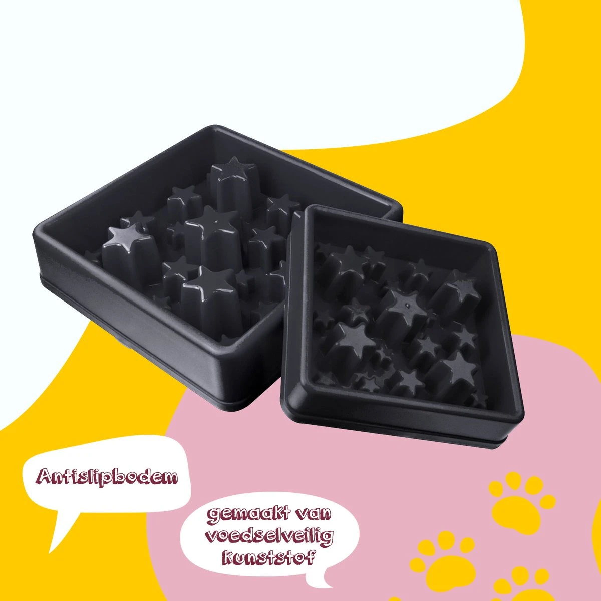 Eat Slow Live Longer Star Voerbak – Anti-schrok Voerbak – Slow Feeder Voor Honden – Anti-slip – Grijs – Ø30 Cm - Large/Extra Large – Geschikt Voor De Grotere Hond 5 Eat Slow Live Longer Star Voerbak – Anti-schrok Voerbak – Slow Feeder Voor Honden – Anti-slip – Grijs – Ø30 Cm - Large/Extra Large – Geschikt Voor De Grotere Hond - Afbeelding 3