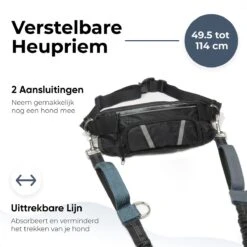 Canicross Looplijn Hond Met Heupriem Voor Hardlopen - Elastische Handsfree Hondenriem - Honden Trainingslijn - 150/200cm - Grijs -Huisdier Verkoop 1200x1200 124