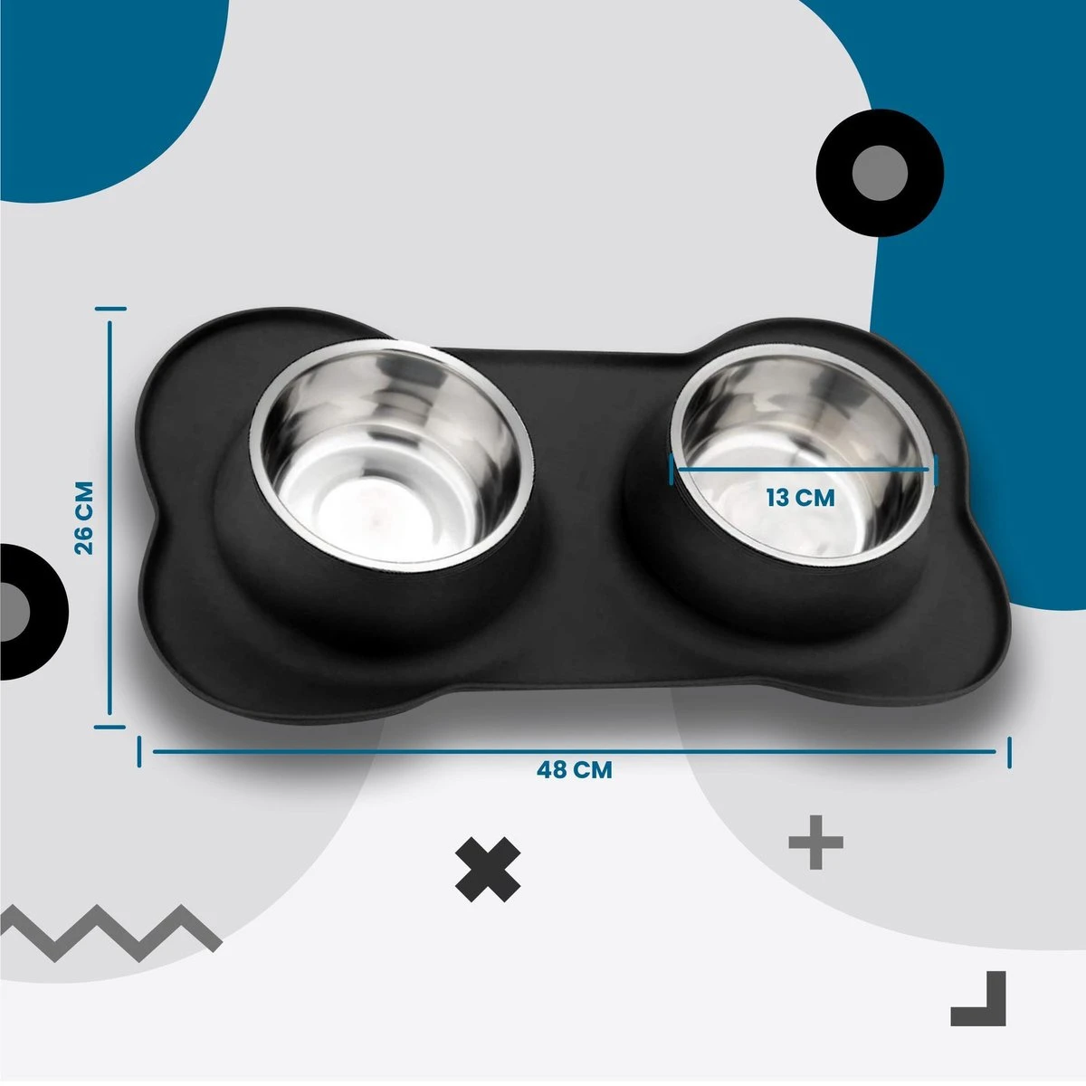 Dubbele Antislip Voerbak Hond - Eetbak En Drinkbak Kat - Hondenbak - Kattenvoerbak – Hondenvoerbak 4 Dubbele Antislip Voerbak Hond - Eetbak En Drinkbak Kat - Hondenbak - Kattenvoerbak – Hondenvoerbak - Afbeelding 2