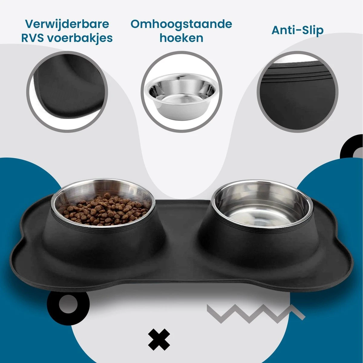 Dubbele Antislip Voerbak Hond - Eetbak En Drinkbak Kat - Hondenbak - Kattenvoerbak – Hondenvoerbak 7 Dubbele Antislip Voerbak Hond - Eetbak En Drinkbak Kat - Hondenbak - Kattenvoerbak – Hondenvoerbak - Afbeelding 5