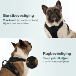 Hondentuigje Medium – Hondenharnas - Anti Trek Tuig Hond – Y Tuig – Reflecterend – Zwart – Maat M -Huisdier Verkoop 1200x1200 1336
