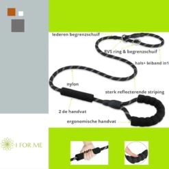 1FORME Hondenriem 15-30kg - Sliplijn Hond REFLECTEREND 2m, Ø 1.2cm - Jachtlijn 2 Ergonomische Handvaten - Dubbel Stop -Huisdier Verkoop 1200x1200 137