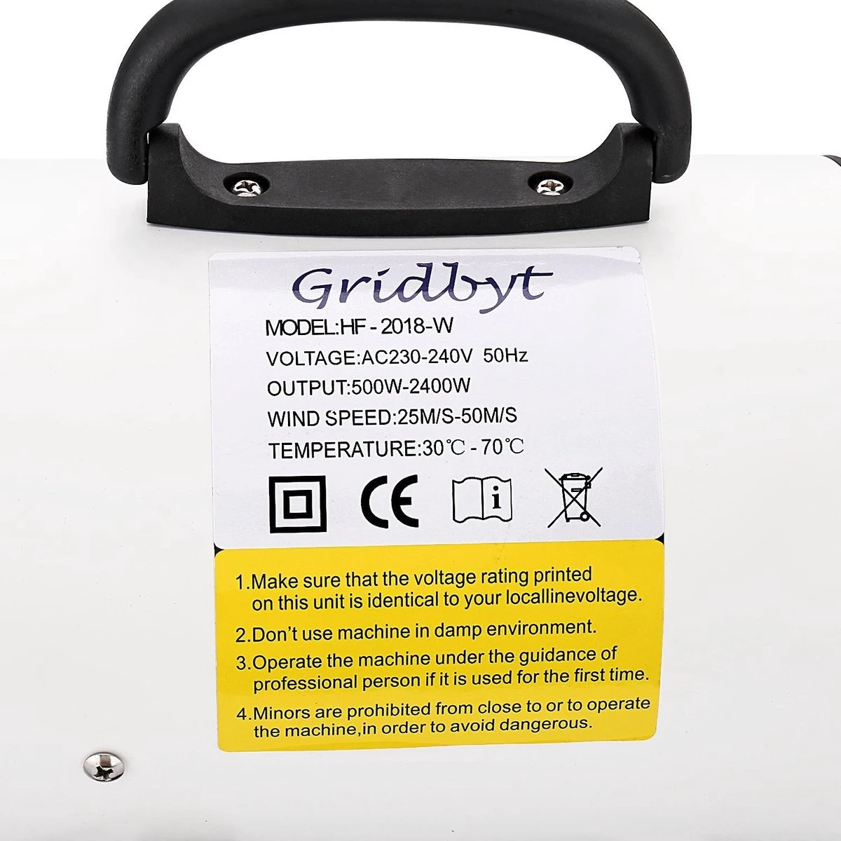 Gridbyt Professionele Hondenföhn – Waterblazer Voor Honden – Voor Een Mooie Vacht – Wit 6 Gridbyt Professionele Hondenföhn – Waterblazer Voor Honden – Voor Een Mooie Vacht – Wit - Afbeelding 4