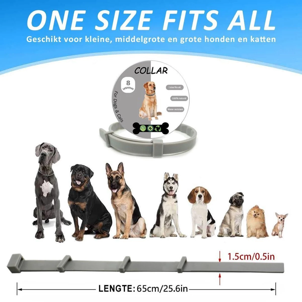 Igoods Vlooienband Hond - Vlooienband Kat - Alle Honden & Katten - One Size Fits All - Anti Vlooien En Tekenmiddel - Tekenband - 8 Maanden Bescherming - Diervriendelijk - Oranje 4 Igoods Vlooienband Hond - Vlooienband Kat - Alle Honden & Katten - One Size Fits All - Anti Vlooien En Tekenmiddel - Tekenband - 8 Maanden Bescherming - Diervriendelijk - Oranje - Afbeelding 2